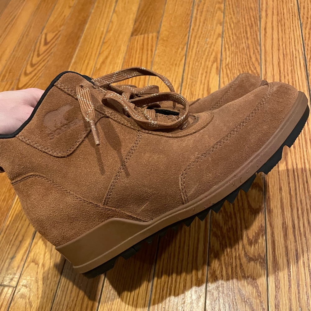 Sorel lace up booties